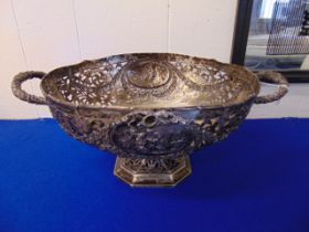 A 19th century German 800 Silver fruit bowl, possibly made in the town of Hanau, J.
