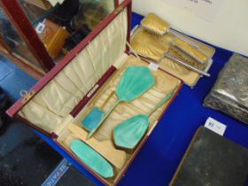Two ladies dressing table sets,