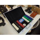 A cased poker set