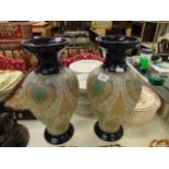 A pair of Royal Doulton Lambeth vases,