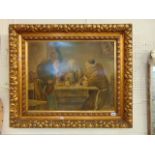 A gilt framed oiliograph