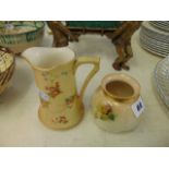 A Royal Worcester small jug and bowl