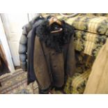 A large Sheepskin coat,