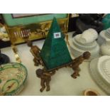 A Green Pyramid porcelain, figural, centre piece,