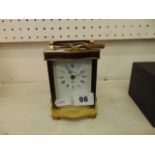 A French brass carriage clock, Rapport, working order,