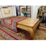 A Teak eastern coffee table,