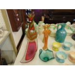 A carnival glass 1960's glassware etc.