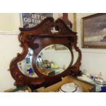 A Victorian overmantle mirror