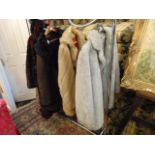 Two Faux fur jackets,