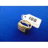 A Silver gilt gents ring