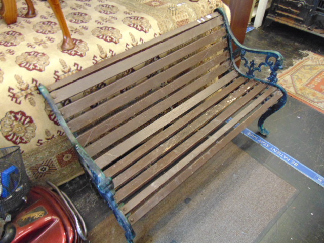 A cast iron bench