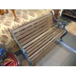 A cast iron bench