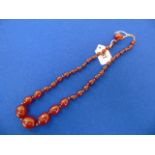 A Cherry Bakelite beaded necklace