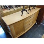 A John Lewis limed Oak dining suite; Sideboard,