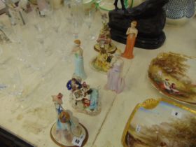 A qty of bisque figures etc.