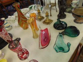 A carnival glass 1960's glassware etc.