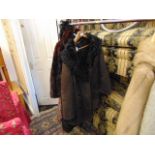 A large Sheepskin coat,