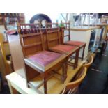 A set of six Edwardian Oak chairs a.