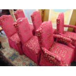 A set of eight upholstered chairs