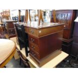 A Mahogany pedestal desk