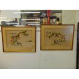 Two Chinese silk pictures