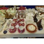 A qty of odds, cake stand etc.