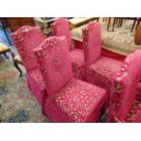 A set of eight upholstered chairs