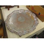 A silver plated tray,