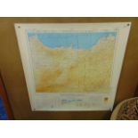 Three unframed vintage maps of Africa, Morocco, Algeria etc.