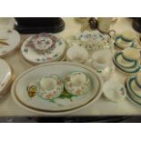 A qty of Royal Worcester, Evesham, Port Merion, Ainsley, Minton etc.