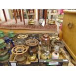 A qty of oil lamps