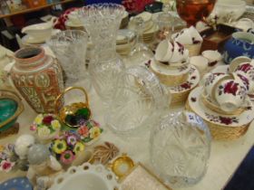 A qty of crystal glass ware