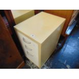 A three drawer office pedestal