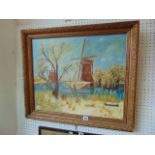 An oil on canvas, country scene,