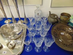 A decanter and glassware