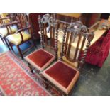 A pair of Victorian Bobbin hall chair