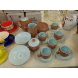 A six place Denby coffee set,