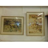 Two framed watercolours landscapes