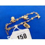 9ct GOld charm bracelet