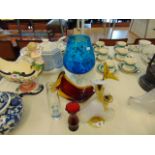 A qty of Murano glass and other glass