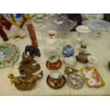 A collection of china, metal etc.
