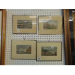 Four coloured early etchings of Dover
