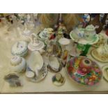 A qty of china, figures,