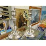 A pair of Silver candlesticks,
