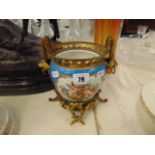 A French Sevres centre pot poss,