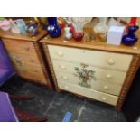 A pair of decorative Victorian four draw chests