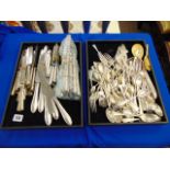 A large qty of continental silver flatware,