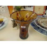 A large decorative glass vase,