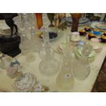 A qty of decanters