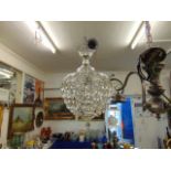 A crystal chandelier
